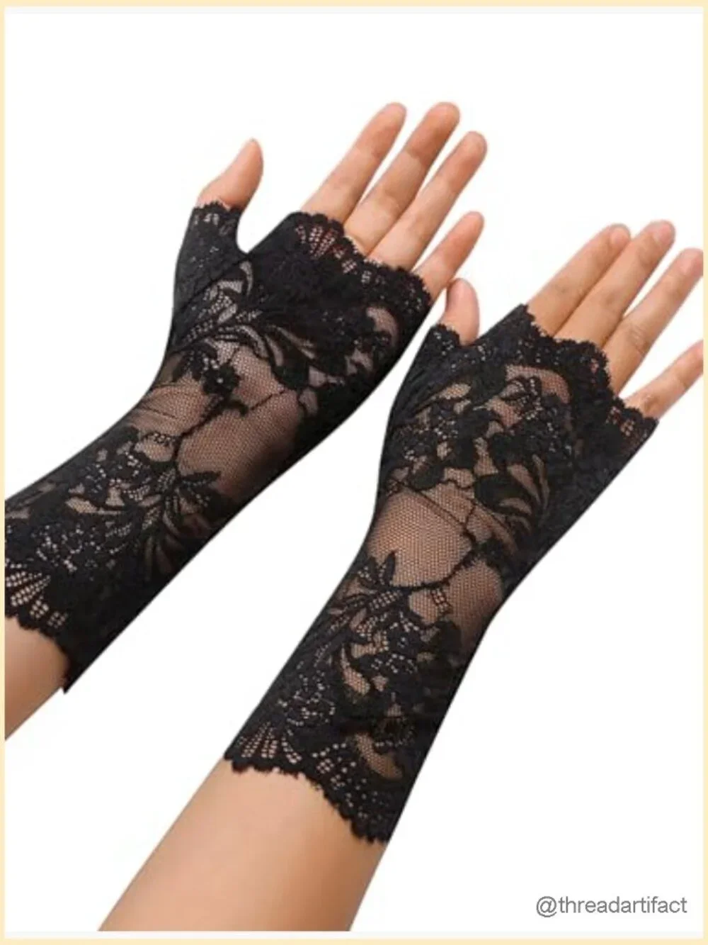 Fingerless Lace Gloves for Women - Bridal Opera Evening Party Prom Cosplay